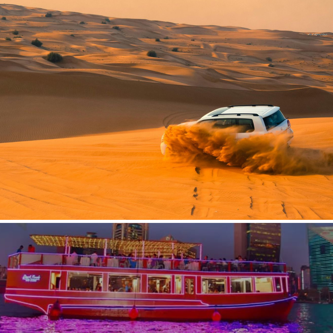 Desert Safari + Marina Cruise Dinner